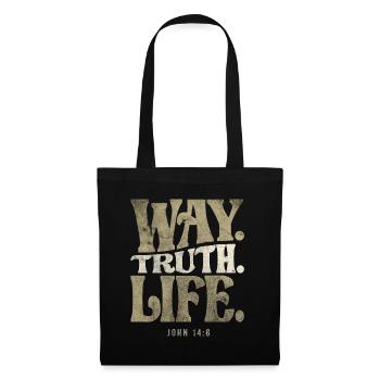 Way Truth Life - John 14:6 Bible Verse Christian - Tote Bag - black - Front