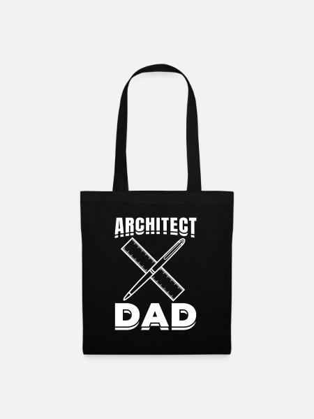 Architekt Papa - Stoffbeutel - Schwarz
