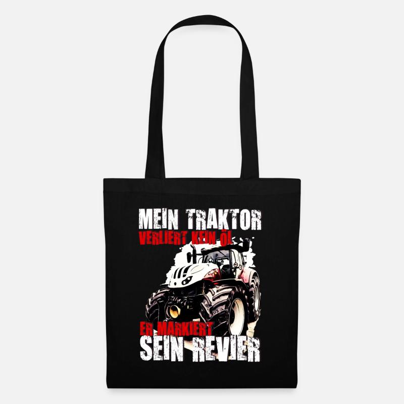 Steyr Traktor Spruch - Stoffbeutel - Schwarz