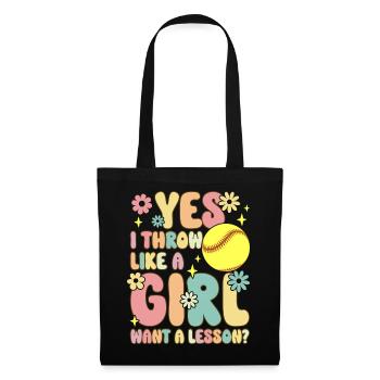 Softball Girl - Tote Bag - black - Front