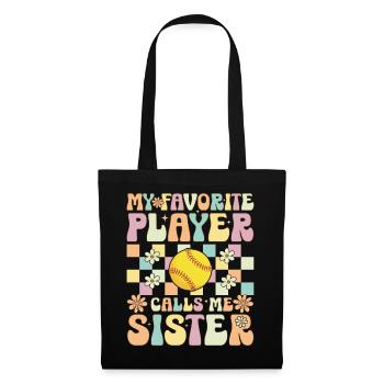 Softball Sister - Tote Bag - black - Front