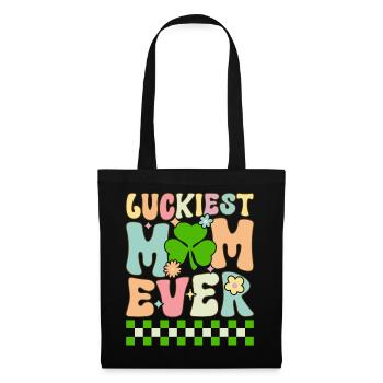 Groovy St. Patrick’s Day Maman irlandaise - Sac en tissu - noir - Devant