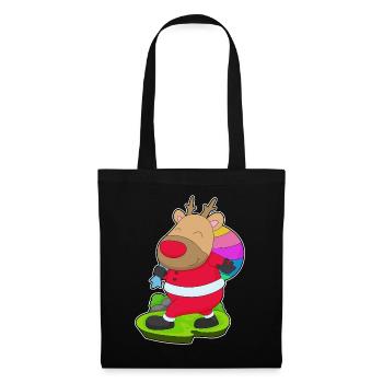 Sac de Noël en forme de renne - Sac en tissu - noir - Devant