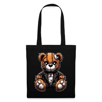 Ours en peluche Punk Rebel - Sac en tissu - noir - Devant