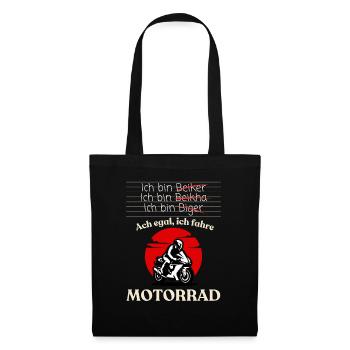 Motorcycle Humor Saying on Black - Tote Bag - black - Front