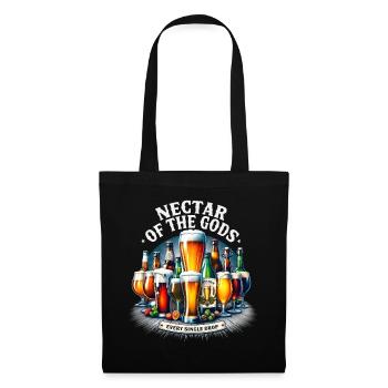 Bier Nectar of the Gods Liebhaber Trinker Party - Stoffbeutel - Schwarz - Vorne