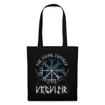 Wikinger nordische Mythologie Kompass Vegvisir - Stoffbeutel - Schwarz - Vorne