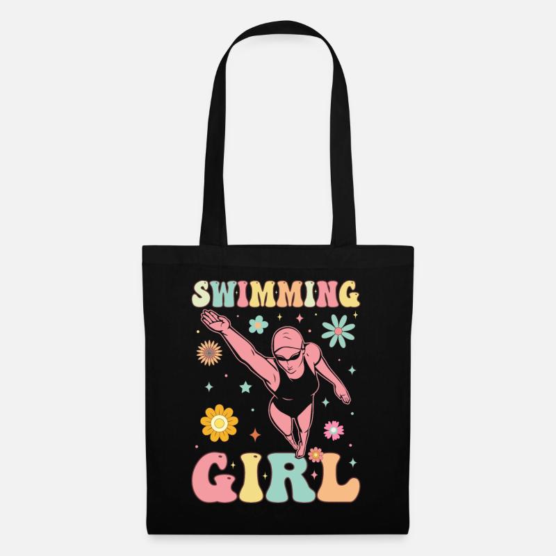 Groovy Schwimmerin - Stoffbeutel - Schwarz