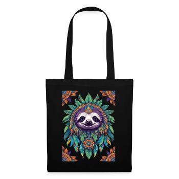 Spiritual Sloth Mandala Mardi Gras Festival - Tote Bag - black - Front