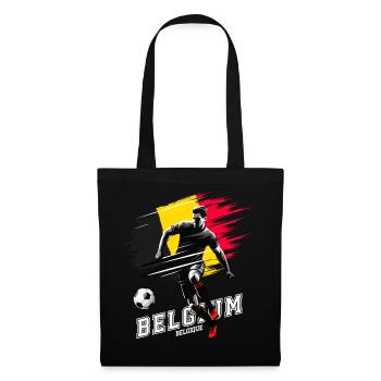 Football Belgium Belgique Flag Flag Player - Tote Bag - black - Front