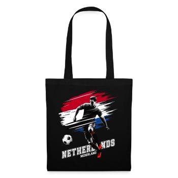 Football Pays-Bas Pays-Bas Drapeau Drapeau - Sac en tissu - noir - Devant