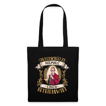 Betriebswirt Geschenk Fortbildung Lustig - Stoffbeutel - Schwarz - Vorne
