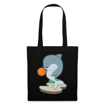 Joueur de basket-ball Dolphin Basket-ball - Sac en tissu - noir - Devant
