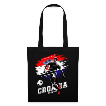 Croatie Football – Joueurs devant le drapeau croate - Sac en tissu - noir - Devant