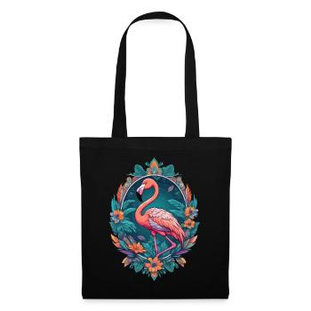 Flamingo Dream Catcher Feather Headdress Mandala Design - Tote Bag - black - Front
