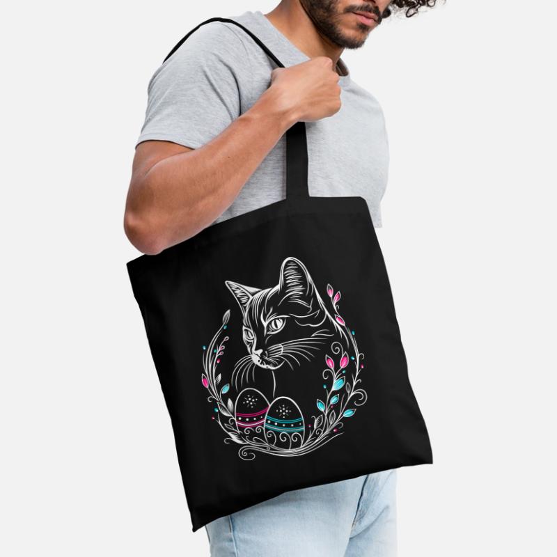 Cat Easter Easter Eggs Easter Cat Tote Bag