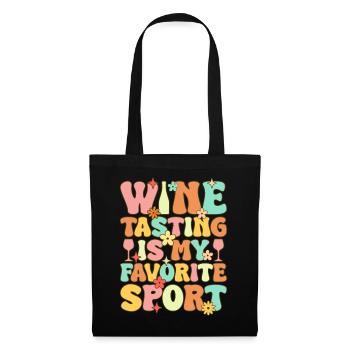 Groovy Weintrinken - Stoffbeutel - Schwarz - Vorne