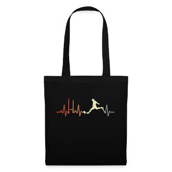 Rugby Player Heart Line ECG - Tote Bag - black - Front