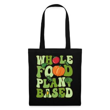 Véganisme végétalien groovy - Sac en tissu - noir - Devant