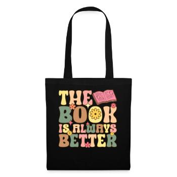 Groovy Book Reader - Tote Bag - black - Front