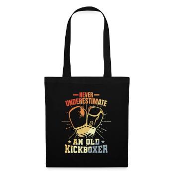 Grand-père kickboxeur - Sac en tissu - noir - Devant