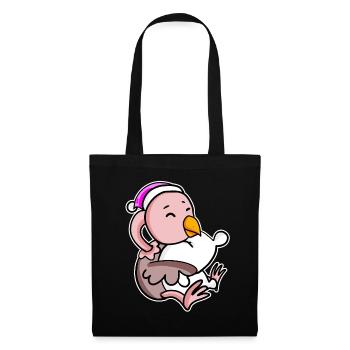 Ostrich Tired Sleeping Sleeping Girl - Tote Bag - black - Front