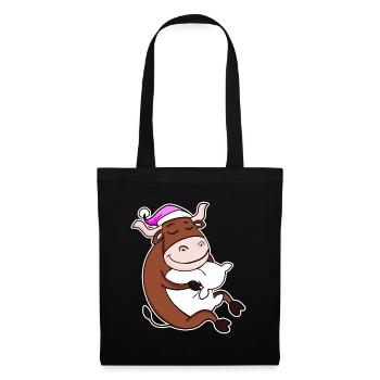 Ox Tired Sleeping Sleeping Girl - Tote Bag - black - Front