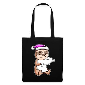Sloth Tired Sleeping Sleeping Girl - Tote Bag - black - Front