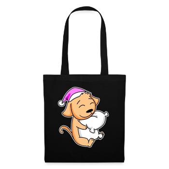Dog Tired Sleeping Sleeping Girl - Tote Bag - black - Front