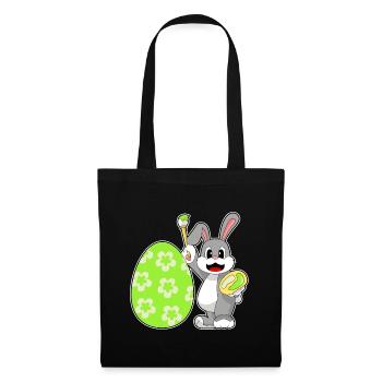 Coloriage de Pâques de Bunny - Sac en tissu - noir - Devant