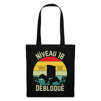 Level 18 Unlocked - Tote Bag - black - Front