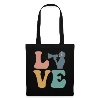 LOVE Stage Manager Musical Theater Stage Crew - Stoffbeutel - Schwarz - Vorne