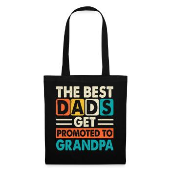 Les meilleurs papas promus au rang de grand-père - Sac en tissu - noir - Devant