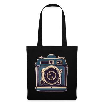 Vintage Photo Camera Aesthetic Retro Camera - Tote Bag - black - Front