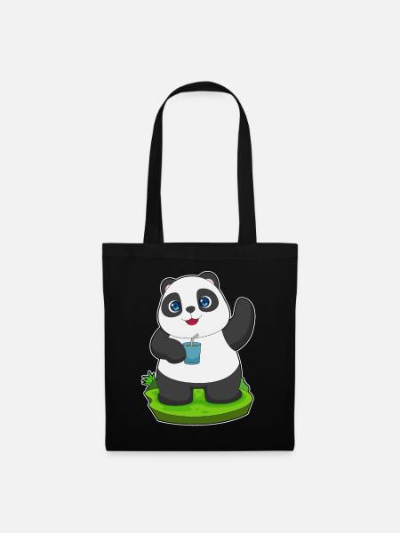 Panda Saft - Stoffbeutel - Schwarz