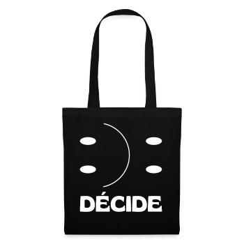 Motif Heureux Triste Bonne Humeur Mauvaise - Sac en tissu - noir - Devant