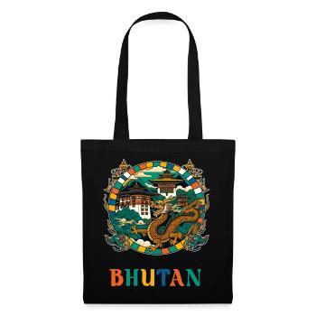 Bhutan Dragon South Asia Thimphu - Tote Bag - black - Front