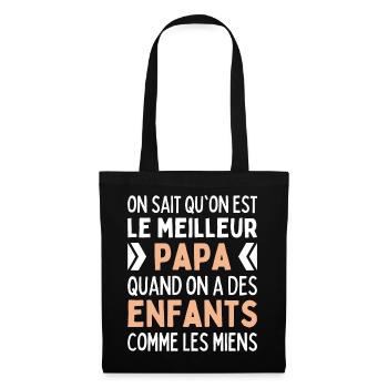 On Est Le Meilleur Papa Quand Enfants Comme Miens - Sac en tissu - noir - Devant