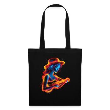 Ukulele player Steamwave - Tote Bag - black - Front