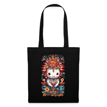 Esthétique mexicaine Floral Axolotl pour animaux de compagnie - Sac en tissu - noir - Devant