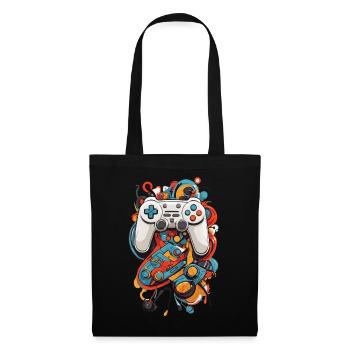 Abstrakte Kunst Ästhetisches Gamer Design - Stoffbeutel - Schwarz - Vorne