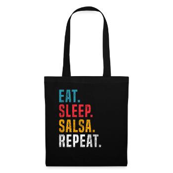 Eat Sleep Salsa Repeat for Salsa Dancers - Tote Bag - black - Front