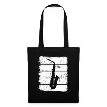 Saxophone Sketch - Tote Bag - black - Front