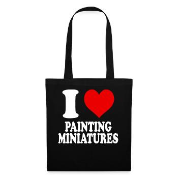 J’aime peindre des miniatures - Sac en tissu - noir - Devant
