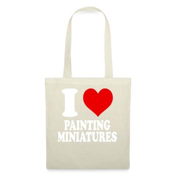 J’aime peindre des miniatures - Sac en tissu - nature - Devant