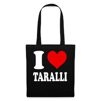 J’aime Taralli Coeur Drôle Spirituel - Sac en tissu - noir - Devant