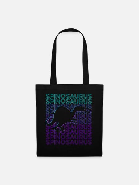Spinosaurus Dinosaurier Retro - Stoffbeutel - Schwarz