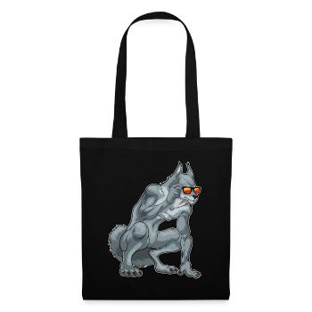 Werwolf Halloween Sonnenbrille - Stoffbeutel - Schwarz - Vorne