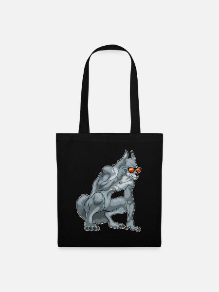 Werwolf Halloween Sonnenbrille - Stoffbeutel - Schwarz