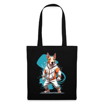 Bull Terrier Streetwear et Design de fitness - Sac en tissu - noir - Devant